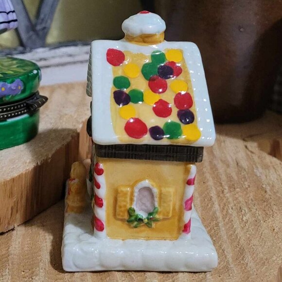 🎄 Abbott Collection - Porcelain Hinged Trinket Box - Gingerbread House - Picture 6 of 9